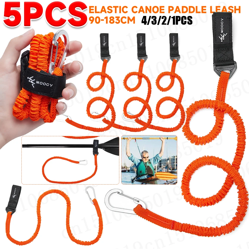 Fishing Kayak Anchor - 5-1PCS Elastic Kayak Canoe Paddle Leash