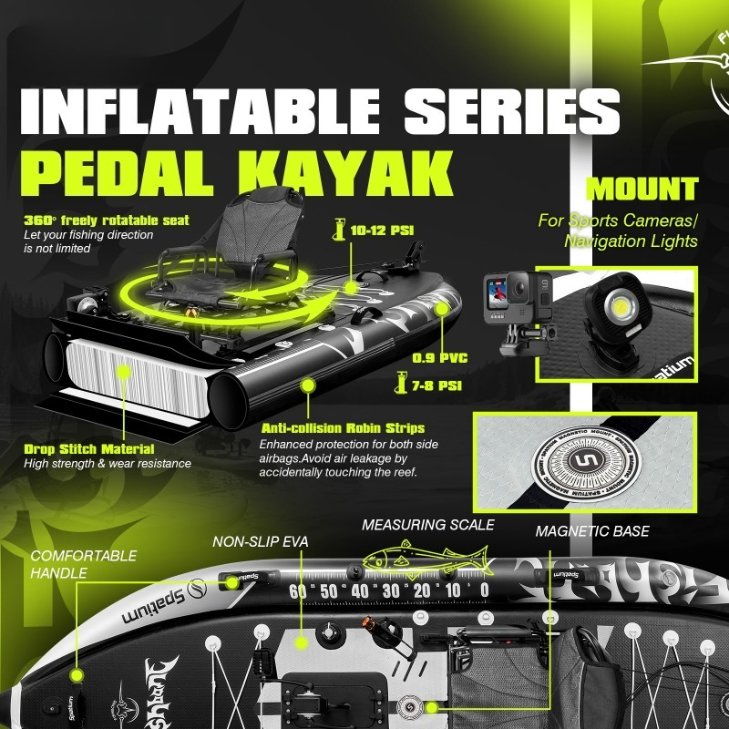 Spatium Anti Seawater Corrosio - Fishing Kayak Pedal Drive ulasan dan harga